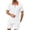 A-White42, variant on JAJAHO Mens Summer Short Sleeve Shirt And Shorts Set Comfortable Casual Wear Textured Loose Fit Polo Shirts Shorts 2 Piece Cozy Outfit