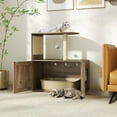 thumbnail image 4 of Pefilos 34.5" Cat Tree with Litter Box Enclosure, Sisal Scratching Post & Mat, Top Perch, Gray, 4 of 7