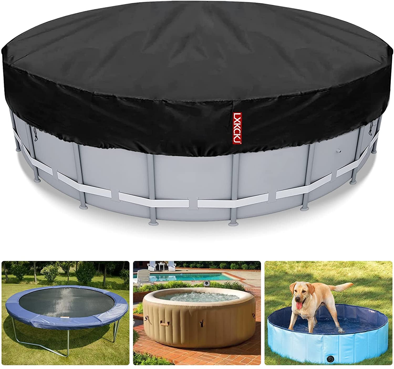 12 Ft Round Pool Cover, Solar Covers for Above Ground Pools, Inground
