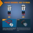 thumbnail image 6 of Nilight 19mm Push Button Switch 5PCS with Pre Wired Harness 12V 24V Stainless Steel Self Locking Latching LED Round Switches SPDT 4Pin Waterproof Metal Switch for Boats Cars Truck, 2 Years Warranty, 6 of 9