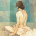 thumbnail image 2 of Hristova, Albena 12x12 Gold Ornate Wood Framed with Double Matting Museum Art Print Titled - Thoughtfulness II, 2 of 4