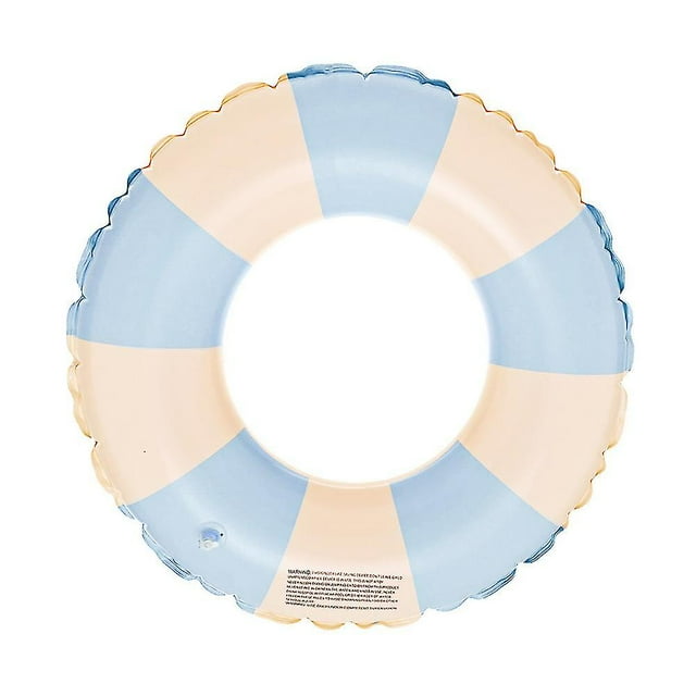 Flotadores de piscina inflables con forma de círculo de rayas vintage para niños, para fiestas en la piscina y en la playa