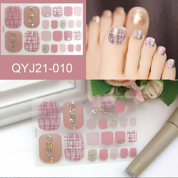 Fiudx Pegatinas para Uñas de Los Pies Pegatinas para Uñas de Los Pies Pegatinas para Uñas de Los Pies Pegatinas para Uñas de Los Pies Pegatinas para Uñas de Diamantes de Imitación Bronceados