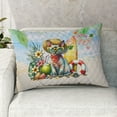 thumbnail image 2 of Devon Rex Hello Summer with Sunglasses and Surfboard Tropical Vibes Quilt Pillowcase Cat Lover Kitten Owner Gifts Throw Pillow Cover Bed Home Decor - 00007, 2 of 5