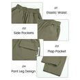 thumbnail image 5 of Happy Cherry Kids Joggers Boys Cargo Pants Hip Hop Pants Baggy Trousers Casual Sweatpants Elastic Waist Outdoor Green 5-6 Years, 5 of 7