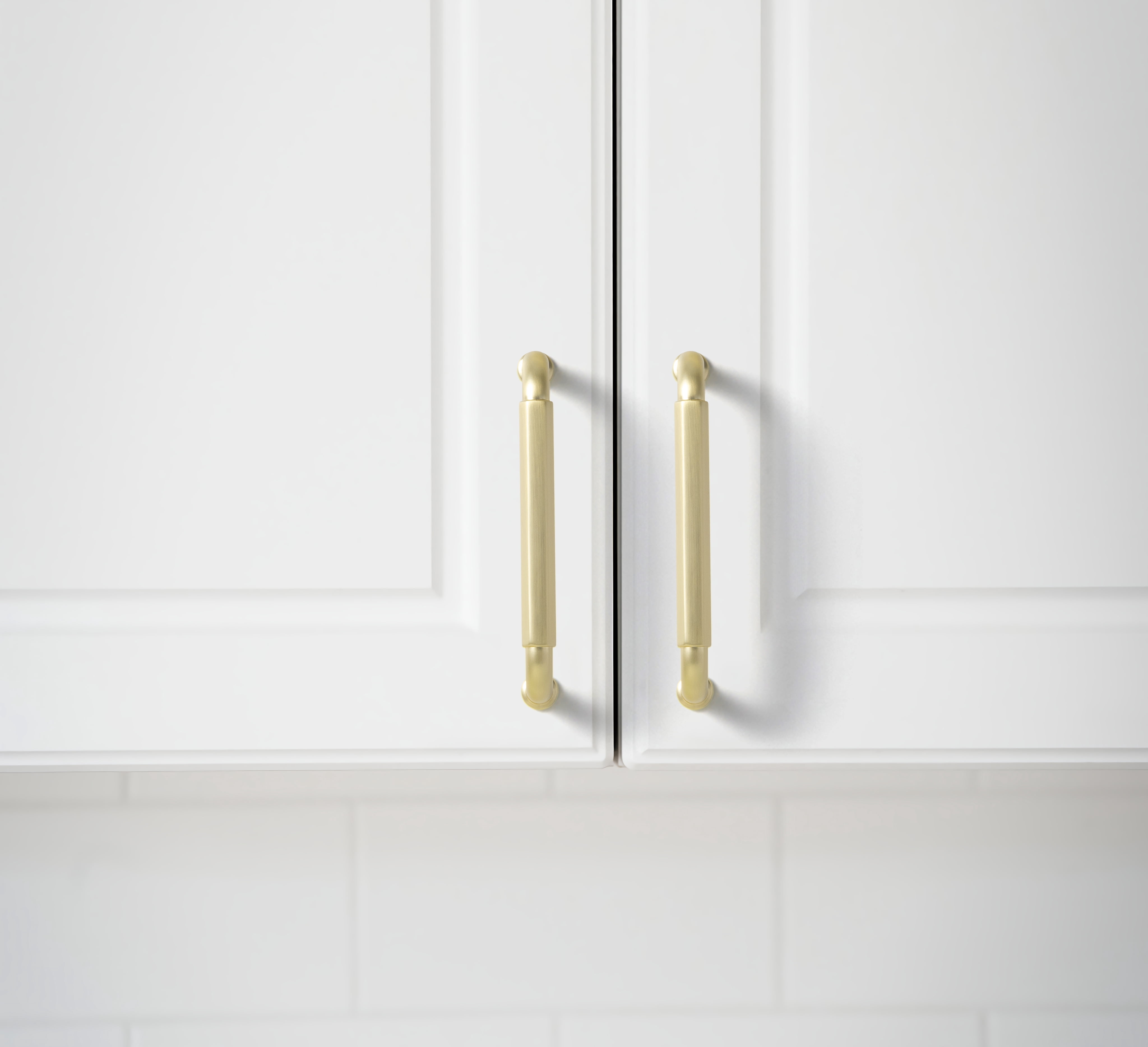 Goo-Ki 12.6''(320 mm) Hole Centers Zinc Alloy Cabinet Handles, Light Brushed Brass Cabinet Pulls for Kitchen,Drawer,Cupboard & Wardrobe, 6 Pack