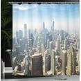 thumbnail image 4 of Ambesonne American Shower Curtain, Chicago Aerial View, 69"Wx84"L, Multicolor, 4 of 5