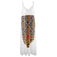thumbnail image 6 of Kente Design African Print African Clothing Sleeveless Suspender Dress Summer Fashion Casual Long Dress, 6 of 9