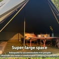 thumbnail image 3 of Cotton Canvas Bell Tent with Stove Jack, 13.1ft/4m Yurt for Family Glamping Camping, 4 Season Tent with  Floor, 3 of 8