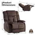 thumbnail image 6 of Bonzy Home 2 Pack Power Lift Electric Recliner Chairs for Elderly - Heavy Duty Safe Reclining Mechanism, Anti-Skid Fabric Sofa for Living Room,Brown, 6 of 6