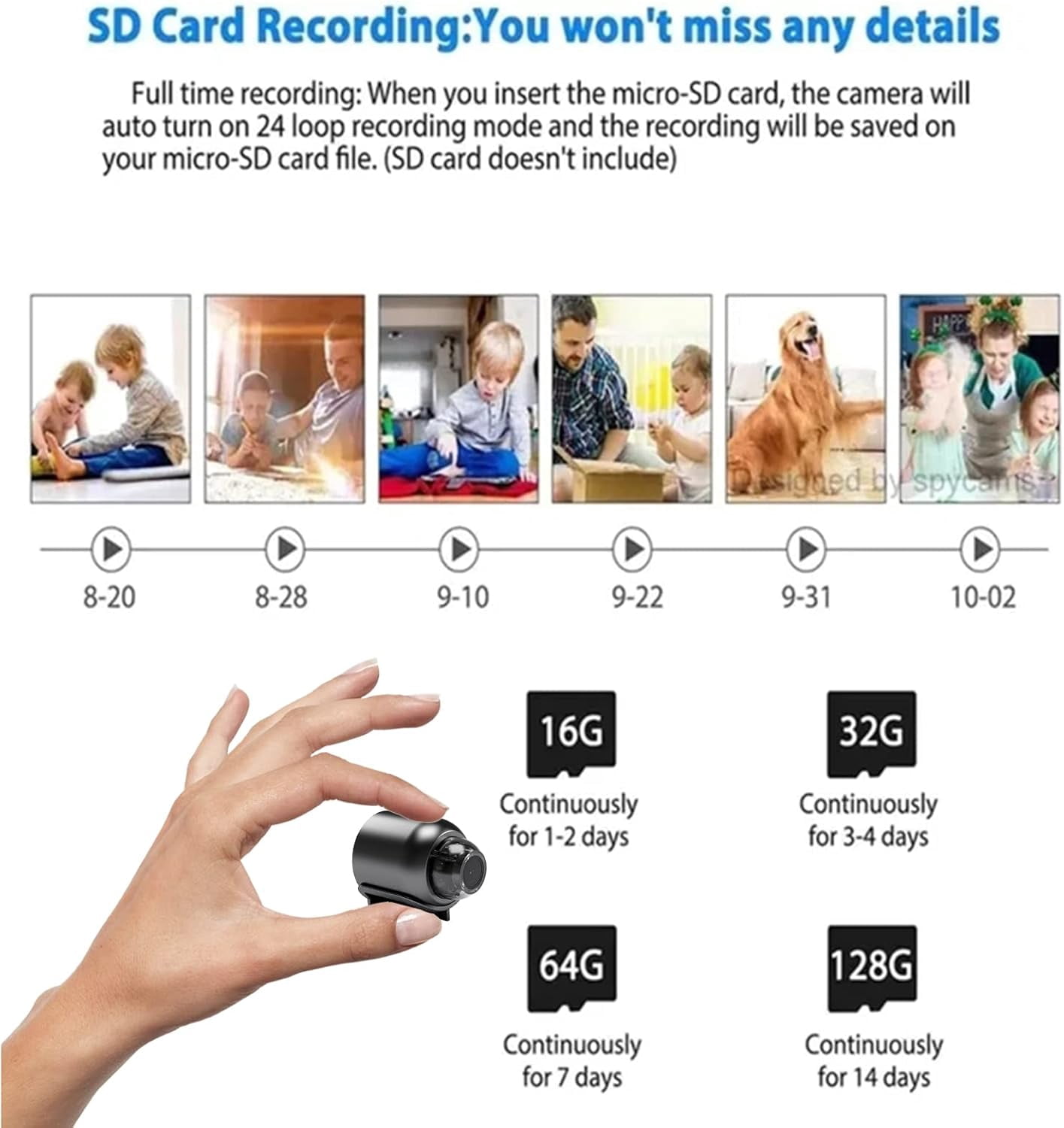 YS-yalot Mini Camera 1080P HD Mini WiFi Camera Night Vision Surveillance Camera with Motion Detection Remote Monitoring, 160° Wide Angle Micro Monitor for Home Office, Warehouse, Shop