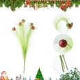 thumbnail image 4 of JMKQLZ Furry Feather Christmas Tree Picks with Curly Stems and Red Berries, Festive Branch Decor for Holiday Wreath and Table Centerpiece, 4 of 6