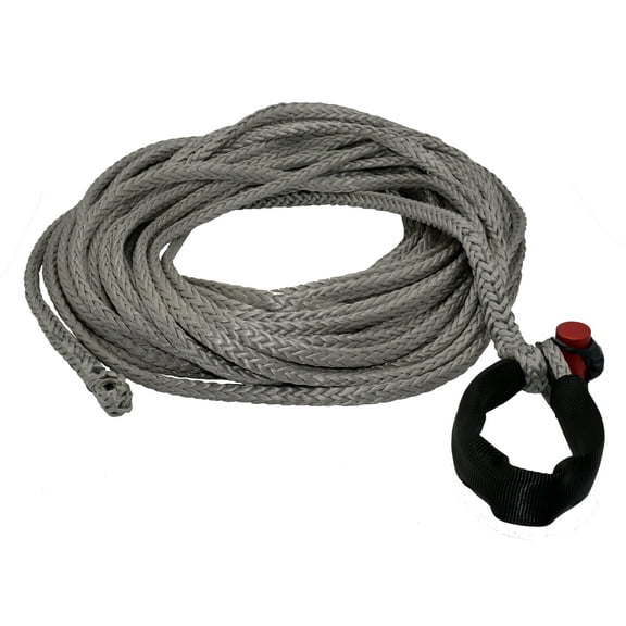 3/8" x 100' LockJaw Synthetic Winch Line w/ Integrated Shackle 6,600 lbs WLL