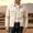 Beige, variant on Classic Trucker Jacket for Men Snap-Button Front Chest Pockets Lapel Collar Casual Coat Coffee 3XL