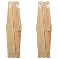 thumbnail image 3 of Perchero de pared con forma de acordeón, 10 ganchos, paquete de 2, perchero expandible de madera natural, paquete de 2, color madera, color madera, 3 of 5