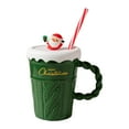 thumbnail image 1 of taza de cerámica,Taza de café de cerámica con tapa,regalo de Navidad,taza navideña taza de agua creativa taza navideña,Taza de desayuno,regalo,taza para beber bebidas,Taza de Verde, 1 of 9