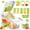 White, variant on 10-in-1 Vegetable Chopper Mandoline Slicer, 8 Blade Food Cutter with Colander Basket & Storage Case