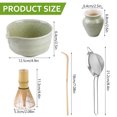 thumbnail image 2 of Matcha Spoon Bamboo Chasen 4pcs Set para Lovers () Olive Green, 2 of 9