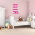 thumbnail image 1 of Girls I am Smart I am Unique I am Kind Inspirational Quotes & Sayings Wall Decal Decoration I am Loved wall Decal Motivational Quote Art Lasts Years and Easily Removable - Size: 12 In(W) x 20 In(H), 1 of 5