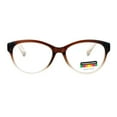 thumbnail image 1 of SA106 Cat Eye Multi 3 Focus Progressive Reading Glasses Brown 1.0, 1 of 4