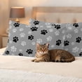 thumbnail image 3 of Pet Paw Printed Outdoor Waterproof Pillow Covers, Modern Black Grey Watercolor Dog Claws Decorative Rectangle Throw Pillowcase Sofa Cushion Sham for Patio/Couch/Chair, 20"x12" 2 Pack, 3 of 8