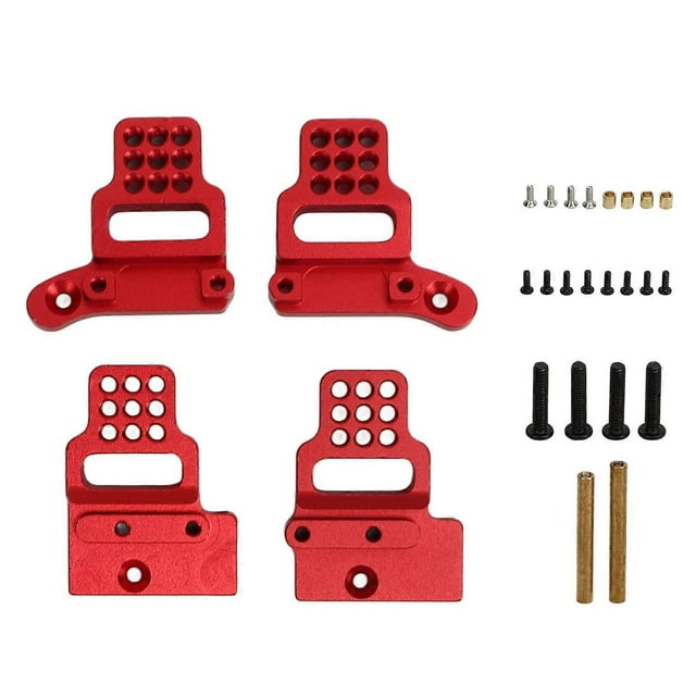 RC Shock Mount Aluminium Alloy Shock Bracket Multi Holes Easy Installation for Traxxas TRX4M 1/18 RC Car Red