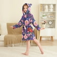 thumbnail image 2 of FORMRS Niños Bathrobe Unisex Hooded Robe Soft Plush Pajamas Sleepwear, Size 2-3T, Beautiful Floral Pattern, 2 of 7