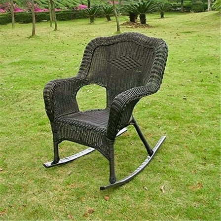 Outdoor Rocker Chair - Resin Wicker Patio Rocking Chair - Comfortable Rocking Furniture