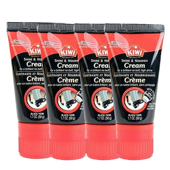Pack of (4) Kiwi No Buff Shine And Nourish Cream Shoe Polish