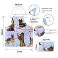 thumbnail image 7 of German Shepherd Apron-Garden Aprons for Women with Pockets-Cotton Linen Waterproof Kitchen Cooking Gardening Aprons Adjustable for Kitchen,Cooking,BBQ and Salon 33x27 Inch, 7 of 7