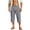 Grey, variant on Mens Casual Pants Linen Capri Harem Pants Loose Fit Baggy Pants Elastic Waist Summer Beach Trousers Lightweight Yoga Vacation Pants Grey S