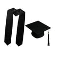 thumbnail image 2 of DOMELAY Graduation Cap Academic Cap Mortarboard Gathering Gift Creative Cosplay Holidays Black Stole, 2 of 9
