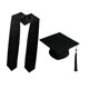 thumbnail image 2 of Birrete de graduación con borla, accesorio para ceremonia, regalo de fin de año, birrete académico Estola negra, 2 of 9