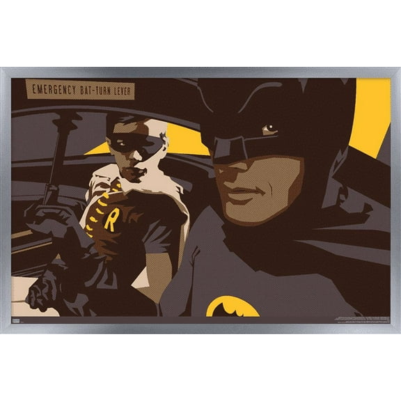 DC Comics - Batman and Robin by Russell Walks Wall Poster, 22.375" x 34", Framed