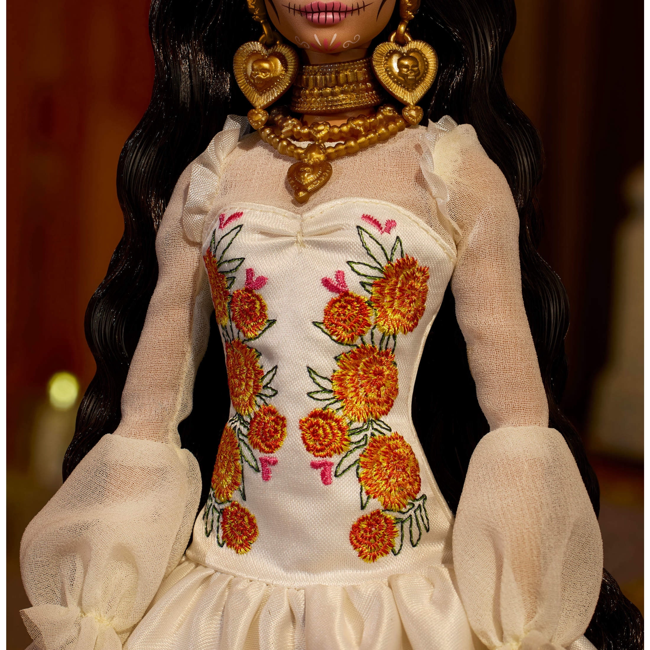 Barbie Signature Día De Muertos 2025 Collectible Doll in Ruffled Cream Gown