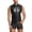 Black, variant on Men's Faux Leather Tank Top Slim Fit Button Down Shirt Top Sleeveless Casual Streetwear Top
