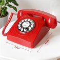 thumbnail image 2 of Teléfono fijo con cable TelPal retro vintage rojo para el hogar, 2 of 7