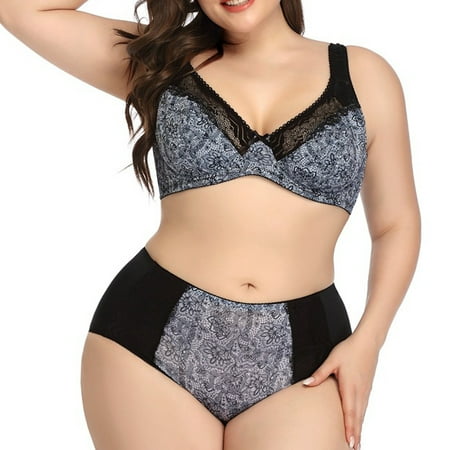 

Sports Bra for Womens Lingerie Set Women Yoga Front Closure Extra-Elastic Breathable Lace Trim Bra Underwear Set