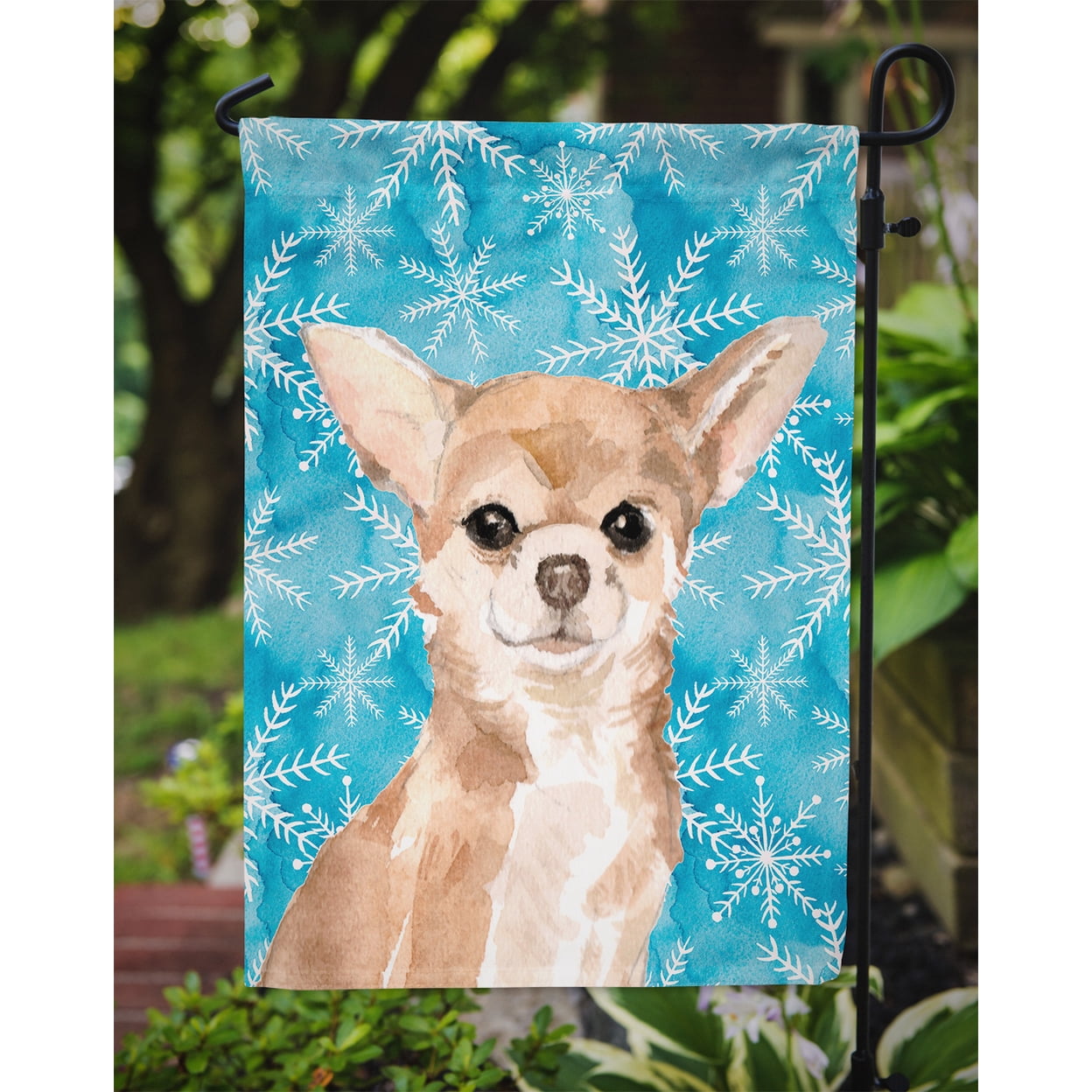 Chihuahua Winter Garden Flag