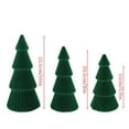 thumbnail image 3 of Plastic Flocked Christmas Tree Green Desktop Ornament Holiday Party Decoration Set of 3, 3 of 9
