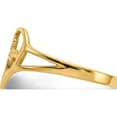 thumbnail image 4 of 14K Yellow Gold Cross In Heart Ring (Size 6) Made United States r132, 4 of 5