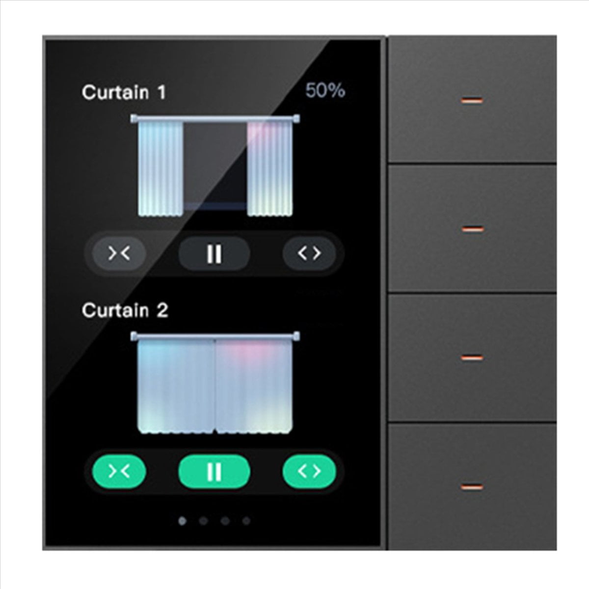 4pcs 3.5 Inch Wall Switch Touch Screen 4 Groups Switch 8-Way Scene Radar Sensor Dimming Switch Curtain Tuya Zigbee A,4 x Smart Wall Switch