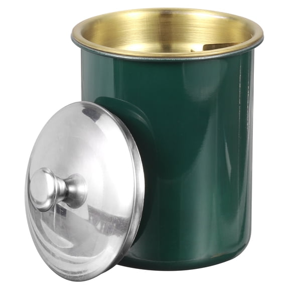 Car Ashtray with Lid Stainless Steel Smokeless Smell Windproof Portable Mini Cup Holder Cigarette Ashtray Butt Bucket for Car Home Office, Green