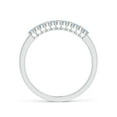thumbnail image 2 of ANGARA Natural Aquamarine and Diamond Half Eternity Wedding Ring in 14K White Gold for Women (Size-1.5mm) | March Birthstone, Birthday, Anniversary, Jewelry Gift for Women | Natural Aquamarine Ring, 2 of 9