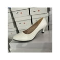 thumbnail image 3 of Gomelly Women's Heels Low Heel Pointed Toe Pump Shoes Party Dress Shoes White 4, 3 of 3