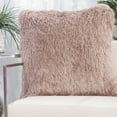 thumbnail image 4 of Nourison Yarn Shimmer Shag Decorative Throw Pillow, 17" x 17", Light Grey, 4 of 10