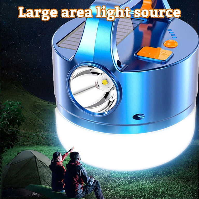 Foldable Solar Camping Lantern With 2000mAh Battery - IPX5 Waterproof, 6 Light Modes, USB Charger For Emergencies & Power Outages
