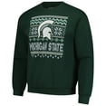 thumbnail image 2 of Men's  Green Michigan State Spartans Holiday Fleece Sweatshirt, 2 of 3