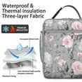 thumbnail image 3 of Flower Print Portable Lunch Bag – Thermal Insulated Soft Cooler for Daily Work Meals & Adventures, 3 of 5