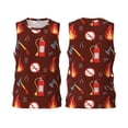thumbnail image 2 of Gaeub Fire Extinguisher Men's Mesh Basketball Jersey, Quick-Drying Sleeveless Top S-4XL, Loose Muscle Tank Top -Medium, 2 of 9